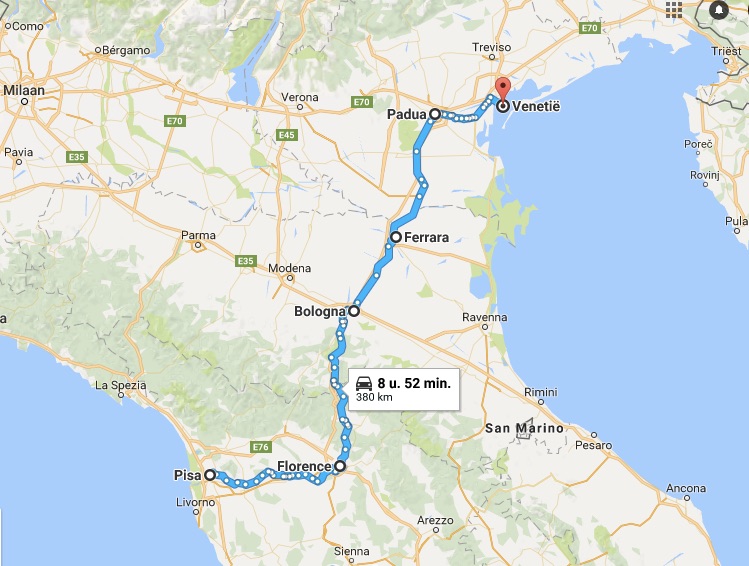 7 - Pisa__Italië_naar_Venetië__Italië_-_Google_Maps
